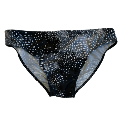 Whale Shark Lines Recycled High-waisted Bikini: Black –